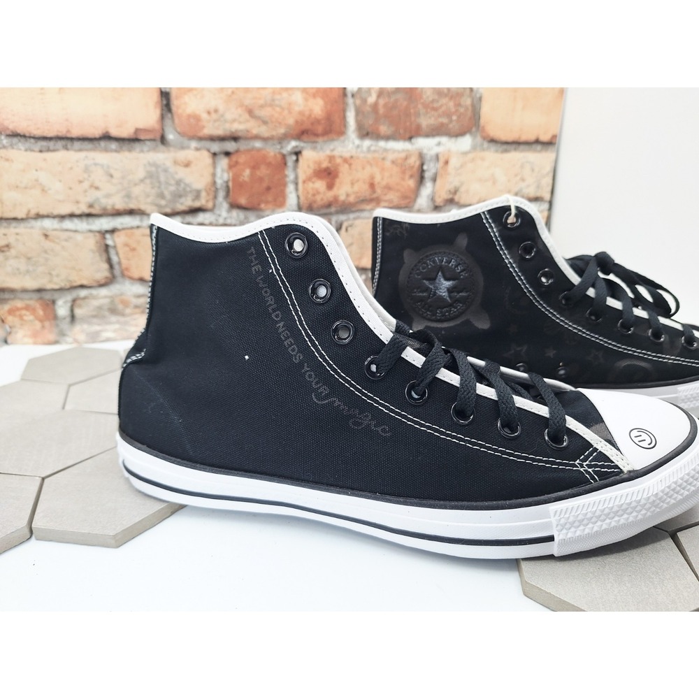 Converse Custom Ctas Hi Y2K Icon Print‎ Smiley Stars Butterfly Men Sz 10.5 - Picture 2 of 16